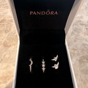 Pandora Celestial Gift Set - Rings Size 6 & Earrings